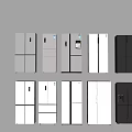 Modern refrigerator combination four-door refrigerator with screen intelligent frequency conversion three-door refrigerator double-door refrigerator ice making 3d model