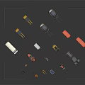 Different Types Of Utility Vehicles Including Forklifts Aerial Work Platforms And Trucks