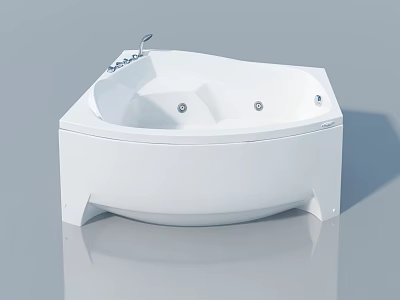 Sleek Modern Hinged Door Design For Bathroom With White Finish And Smooth Texture 3d model