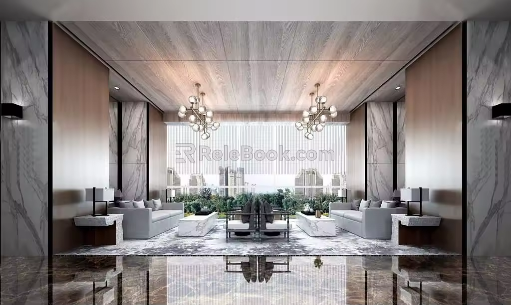Reception area 3d model