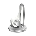 Modern Silver Headphone Stand With Circular Base And Adjustable Holder