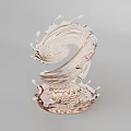 Elegant Modern Glass Perfume Container With Wave And Water Droplet Design