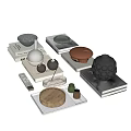 Stylish Books And Magazines Display With Stacked Volumes Decorative Vase And Wooden Tray