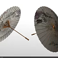 Traditional Oil Paper Umbrellas With Hand Painted Floral Patterns And Bamboo Frames