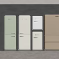 Smeg Retro Design Refrigerators In Various Pastel Colors For Kitchen