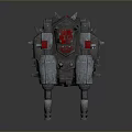 Heavy Battle Tank With Dual Cannons Metallic Armor Red Insignia And Reinforced Tracks
