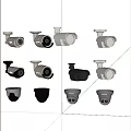 Modern security surveillance camera spherical camera monitor 3d model