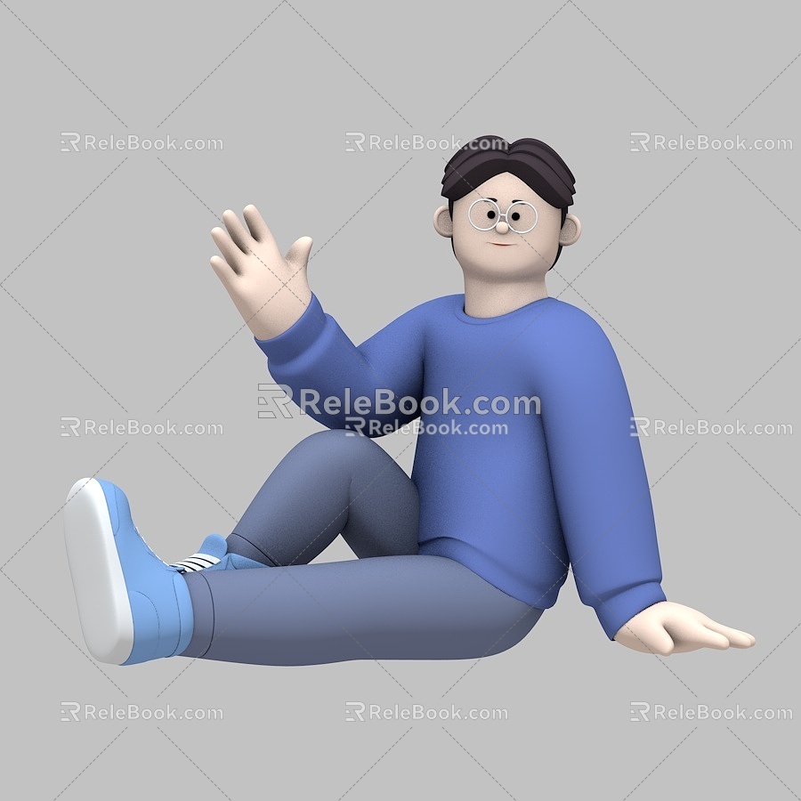 Cartoon characters Anime characters Q version characters 3d model