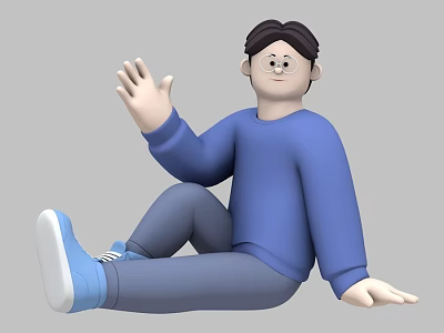 Cartoon characters Anime characters Q version characters 3d model