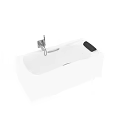 Modern White Bathtub Design With Sleek Surface And Chrome Fixtures