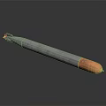 Sleek Metal Weapon With Sharp Blade And Copper Head On Dark Background