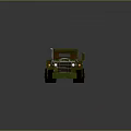 Green Military Style Flatbed Truck With White Stars And AMC Logo