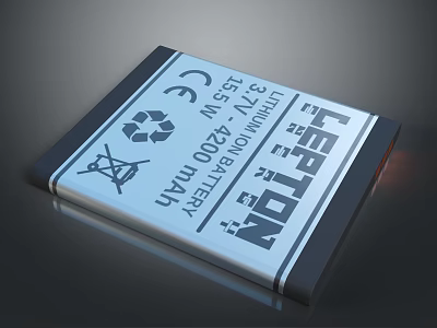 Modern Repton Lithium Battery 3.7V 2400 mAh High Capacity Portable Power Source for Modern Devices 3d model
