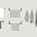 Modern Towel Bar 3d model