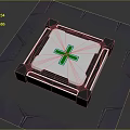 Medical Device Featuring Green Cross White Panel Black Frame And Hexagonal Background Design