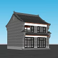Chinese-style Ancient Building Shops 3d model