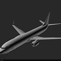 White Passenger Plane Exterior With Extended Wings Engines And Landing Gear