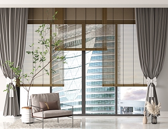 Modern Curtains 3d model