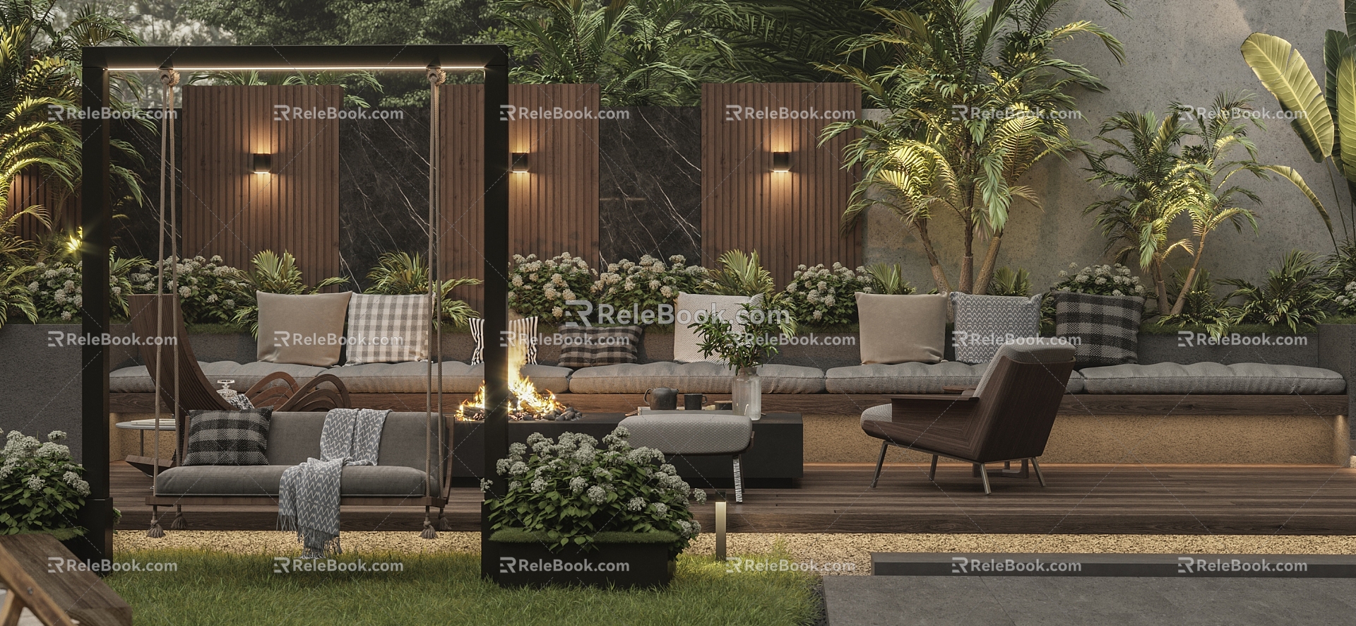 Modern Outdoor Sofa Italian Garden Courtyard 3d model