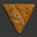 Triangular Golden Brown Bread With Black And Red Seeds And Toasted Texture 3d model
