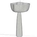 Modern Textured Gray Floor Lamp With Rough Surface Interior Design 3d model
