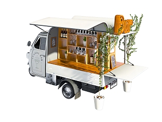 Modern Vans Vending Car Tavern Booth Car Vending Car Mobile Booth 3d model