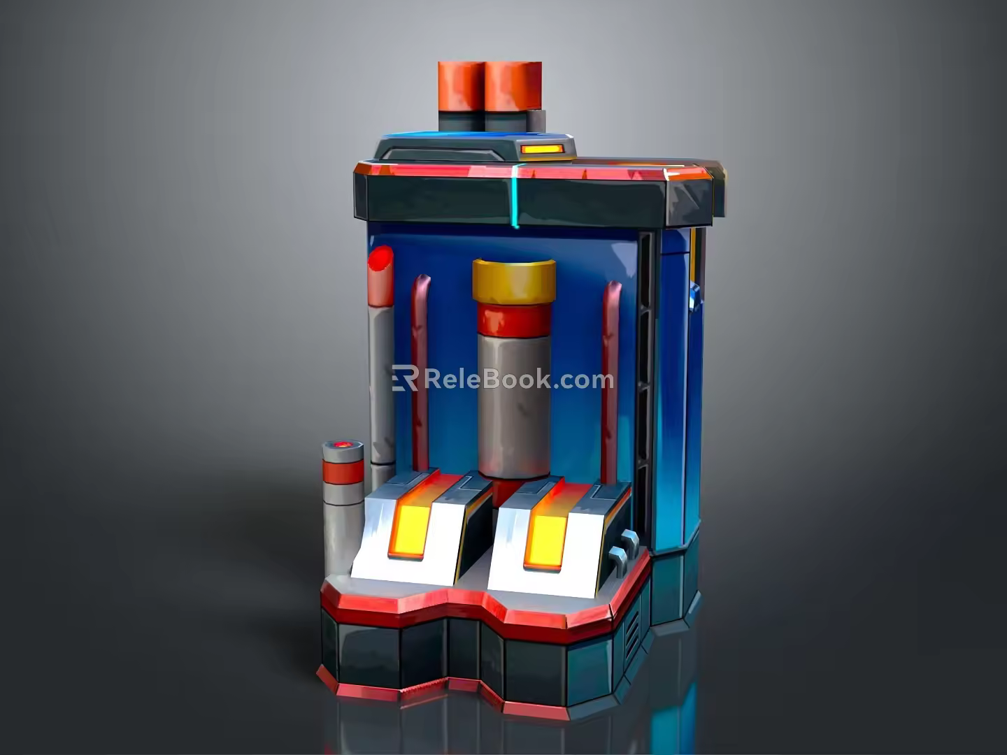 Modern Sci-Fi Equipment Sci-Fi Items Sci-Fi Components High-Tech Components 3d model