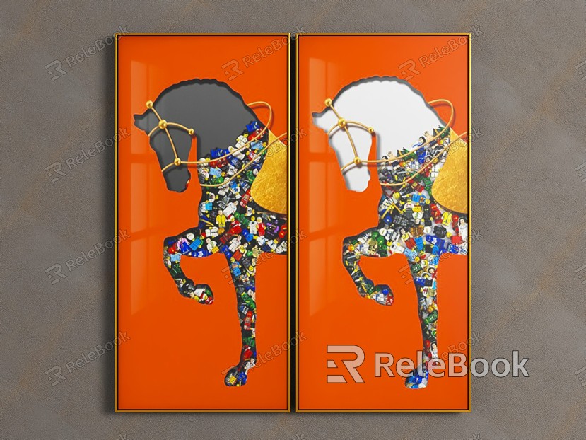 Light Luxury Animal Painting Decorative Painting model