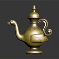 Yellow Swan Shaped Decorative Teapot With Lid Curved Spout And Base