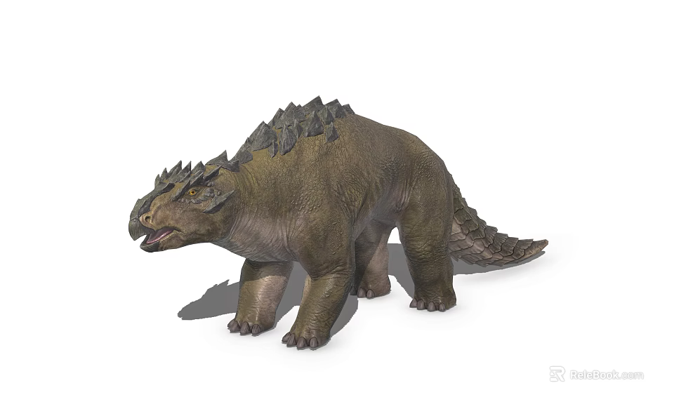 Realistic Ankylosaurus Dinosaur 3D Render With Armored Body And Spiked Back 3d model 