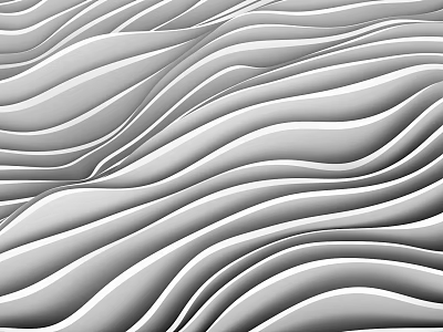 Gray And White Wavy Texture 3D Design For Modern Background Wall Decor 3d model