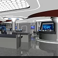 Modern Spacious Monitoring Control Room With Large Display Screens And Multiple Orderly Computer Workstations