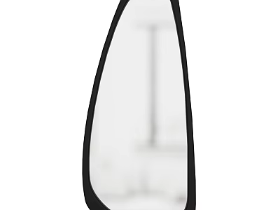 Stylish Black Framed Unique Shape Mirror For Modern Home Interior Decor 3d model