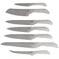 High Quality Kitchen Knives Collection With Decorative Blade Patterns And Ergonomic Handles 3d model