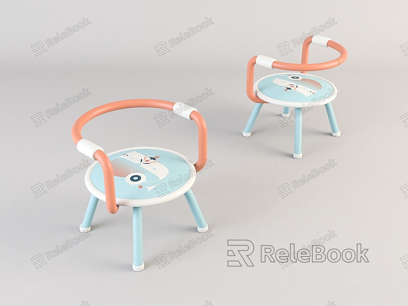 Modern cartoon children's chair model