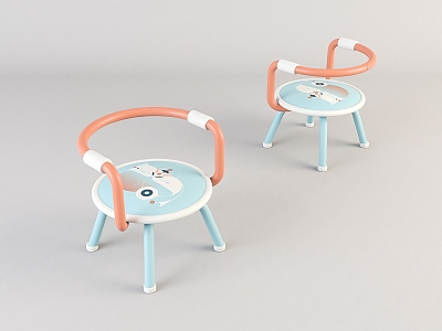 Modern cartoon children's chair model