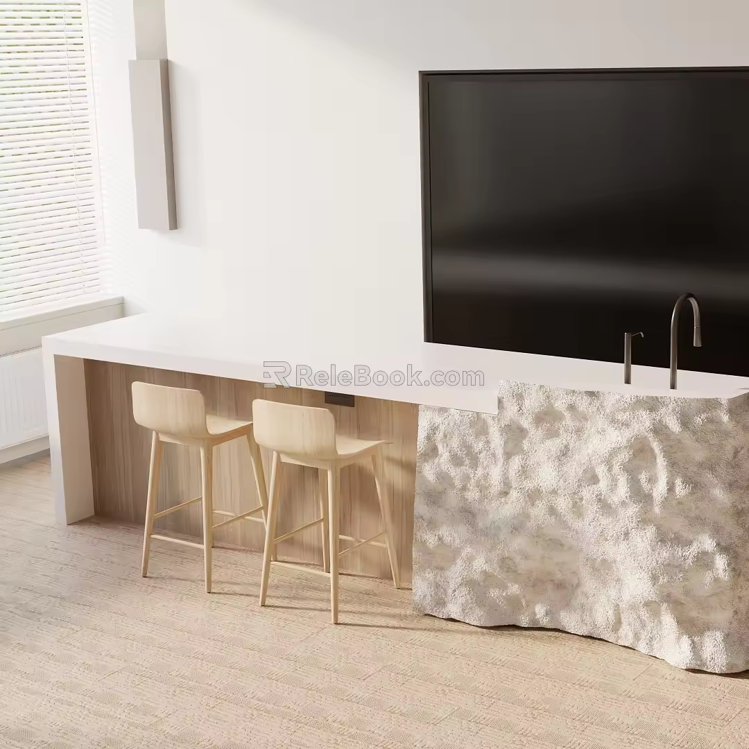 Modern table combination 3d model