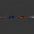 Colorful Toy Cars In Assorted Colors Displayed On Black Background