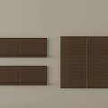Stylish Brown Venetian Blinds With Different Sizes And Modern Design 3d model