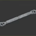 Stainless Steel Universal Joint Shaft with Metallic Surface and Joints