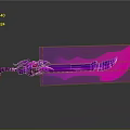Vibrant Pink Purple Glowing Sword Weapon With Mythical Creature Hilt And Dark Background