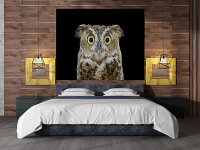 Industrial LOFT Background Double Bed Double Bed Combination 3d model