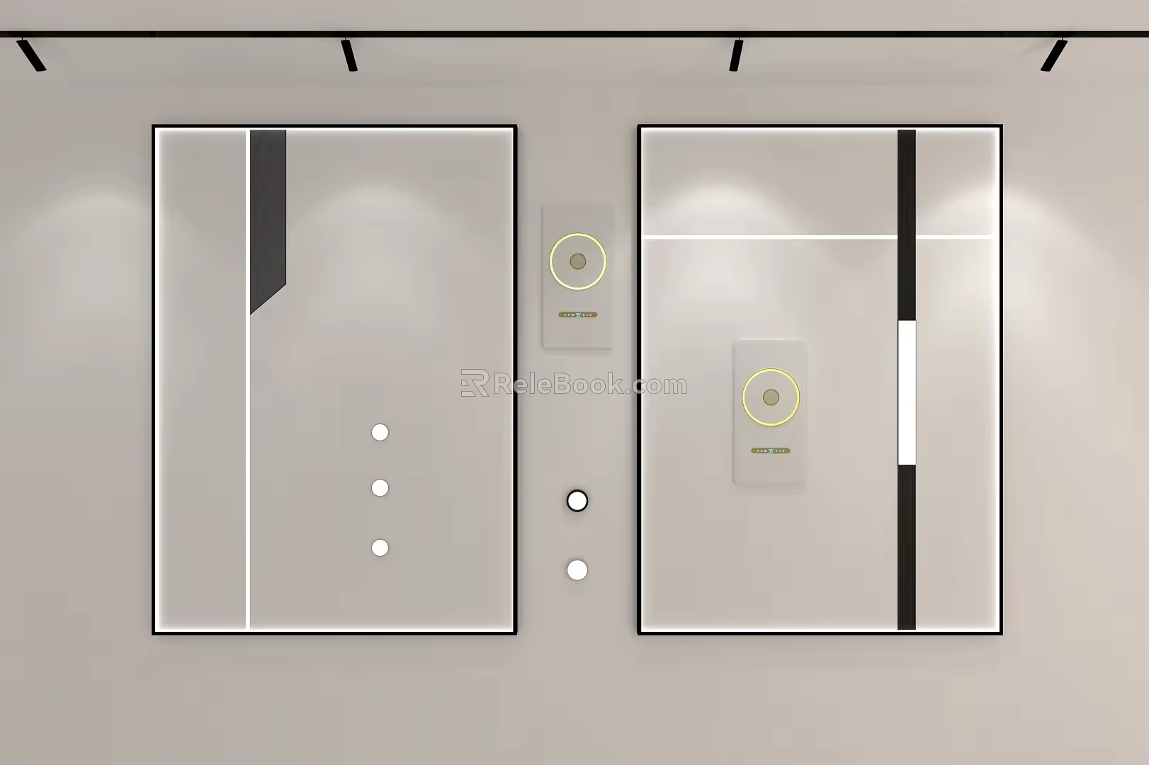 Honeycomb Large Panel Ceiling Integrated Ceiling Yuba Downlight Line Light 3d model