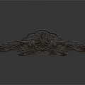 Intricate Wooden Sculpture Carving With Cloud Shaped Design And Ornate Patterns