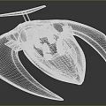 Futuristic Silver Metallic Craft With Streamlined Design Transparent Cockpit And Internal Structure