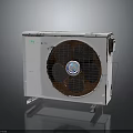 Efficient White Air Conditioner Outdoor Unit With Fan And Metal Casing For Residential Use