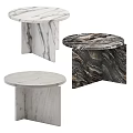 Modern Marble Coffee Tables With Various Round Designs And Sleek Styles 3d model
