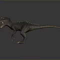 Fierce Dinosaur Character With Spiked Back Open Mouth Sharp Teeth And Yellow Claws