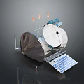Spacecraft Exploration Probe With Solar Panels Antennas Dish And Scientific Instruments 3d model