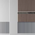 Modern Various Background Wall Panels Featuring Wooden Gray White Striped Textured Designs 3d model